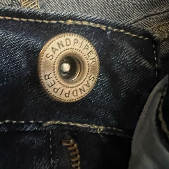 Sandpiper Womens Capri Jeans Pockets Casual Cuffed Denim Dark Wash Size 10P - Picture 4 of 6